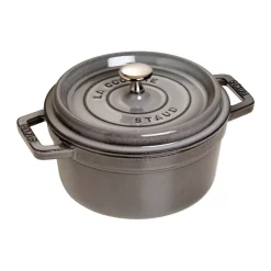 Cacerola de hierro fundido Staub La Cocotte redonda 2.2 L, Gris grafito