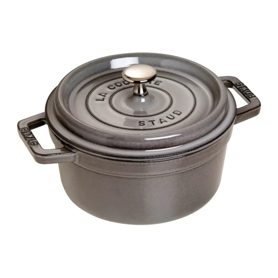 Cacerola de hierro fundido Staub La Cocotte redonda 2.2 L, Gris grafito