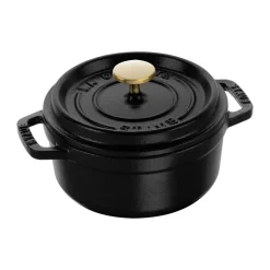 Cacerola de hierro fundido Staub La Cocotte redonda 0,4 L, Negro