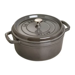 Cacerola de hierro fundido Staub La Cocotte redonda 1,7 L, Gris grafito