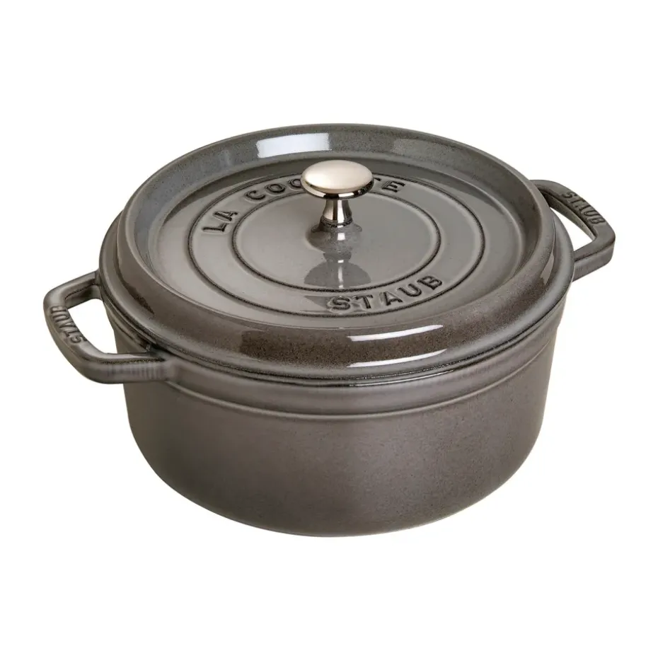Cacerola de hierro fundido Staub La Cocotte redonda 1,7 L, Gris grafito