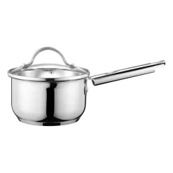 Cacerola de salsas con tapa de vidrio Kosmo 18 cm, acero inoxidable