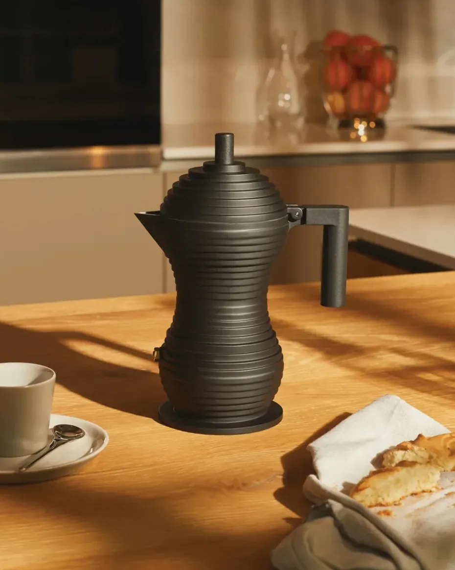Cafetera de espresso Pulcina negro, 30 cl, 6 tazas