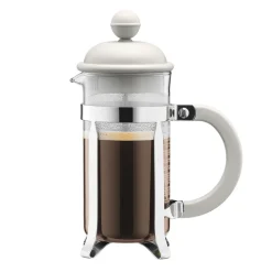 Cafetera de émbolo Caffettiera, blanco, 3 tazas