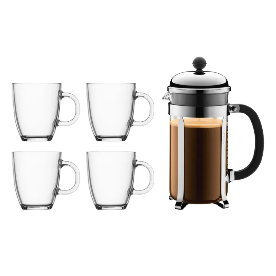 Cafetera de émbolo Cambord 1 L con tazas, 5 piezas