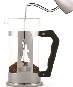 Cafetera de émbolo Preziosa 8 tazas, Plateado-negro