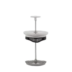 Cafetera de émbolo Preziosa 8 tazas, Plateado-negro