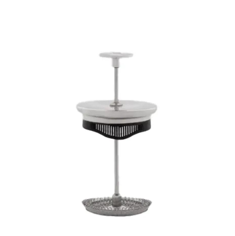 Cafetera de émbolo Preziosa 8 tazas, Plateado-negro