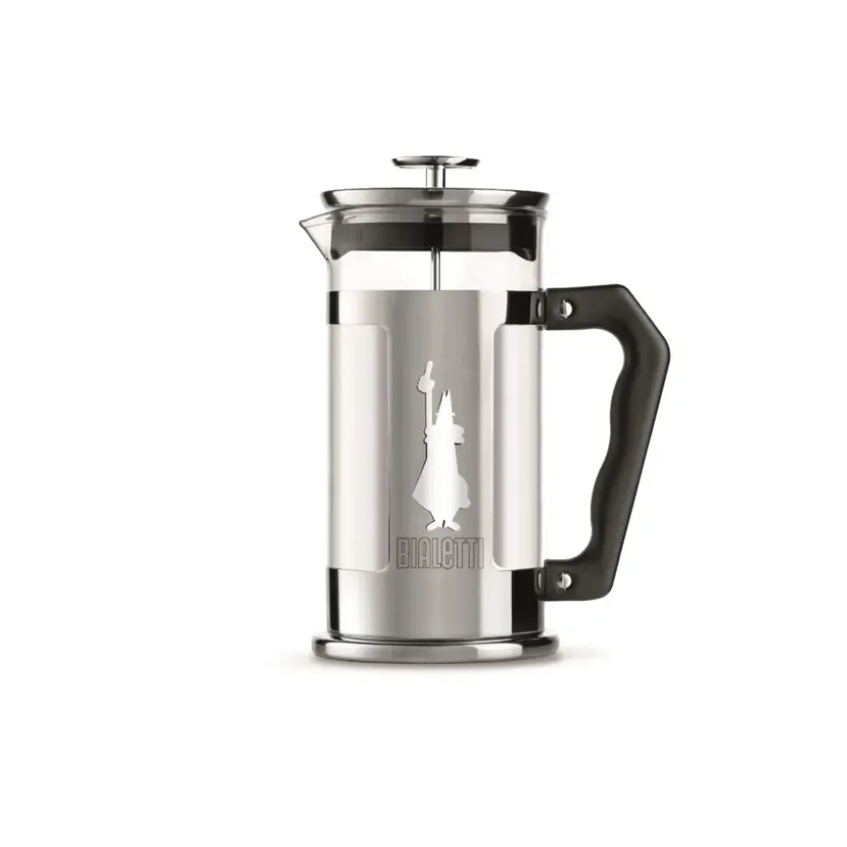 Cafetera de émbolo Preziosa 3 tazas, Plateado-negro
