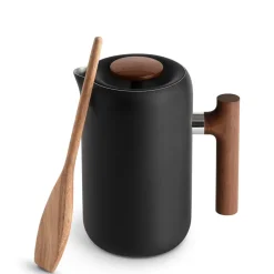 Cafetera de prensa Clara 70,9 cl, Matte black-walnut