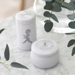 Caja de regalo Solstickan con vela aromática + bote con cerillas, Blanco-vela perfumada de eucalipto