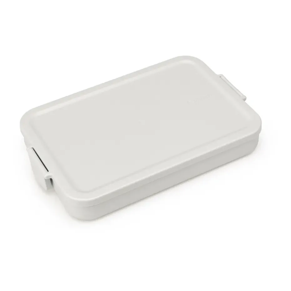 Caja para almuerzo Make & Take plana, 1,1 L, gris claro