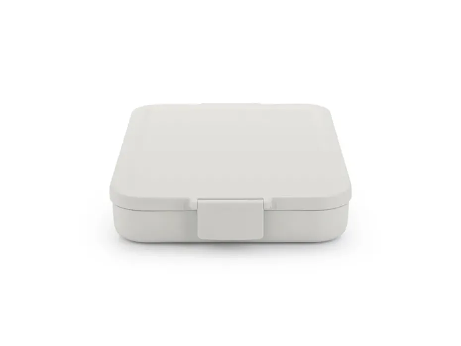 Caja para almuerzo Make & Take plana, 1,1 L, gris claro