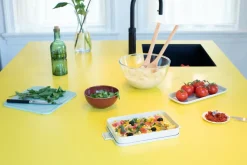 Caja para almuerzo Make & Take plana, 1,1 L, gris claro