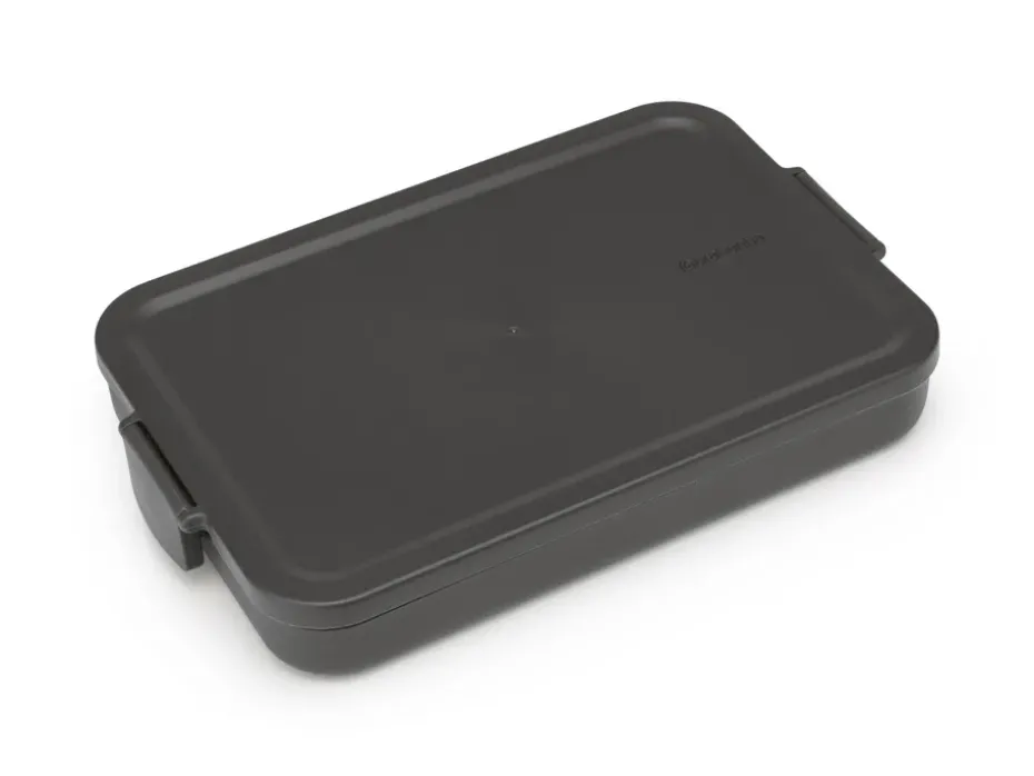Caja para almuerzo Make & Take plana, 1,1 L, gris oscuro