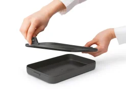 Caja para almuerzo Make & Take plana, 1,1 L, gris oscuro