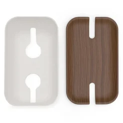 Caja para cables Cable Organiser M, decoración de madera oscura