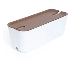 Caja para cables Cable Organiser XL, decoración de madera oscura
