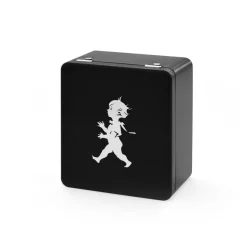 Caja para té con compartimentos Solstickan 13,6x15,6 cm, Negro