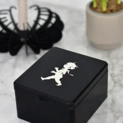 Caja para té con compartimentos Solstickan 13,6x15,6 cm, Negro