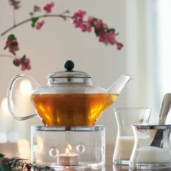 Calentador de té Bistro, cromo