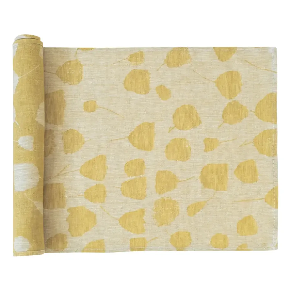 Camino de mesa Bouquet 150x45 cm, amarillo-blanco