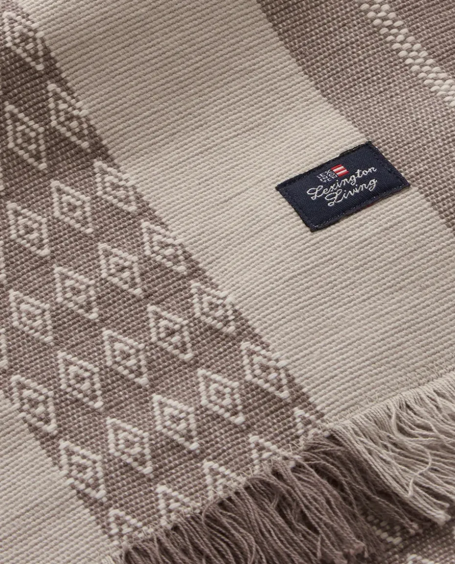 Camino de mesa Jacquard Striped 50x350 cm, Beige