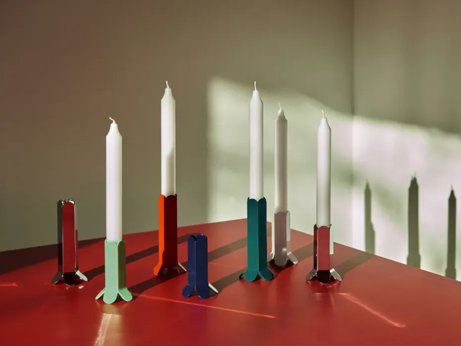 Candelabro Arcs 13 cm, Red
