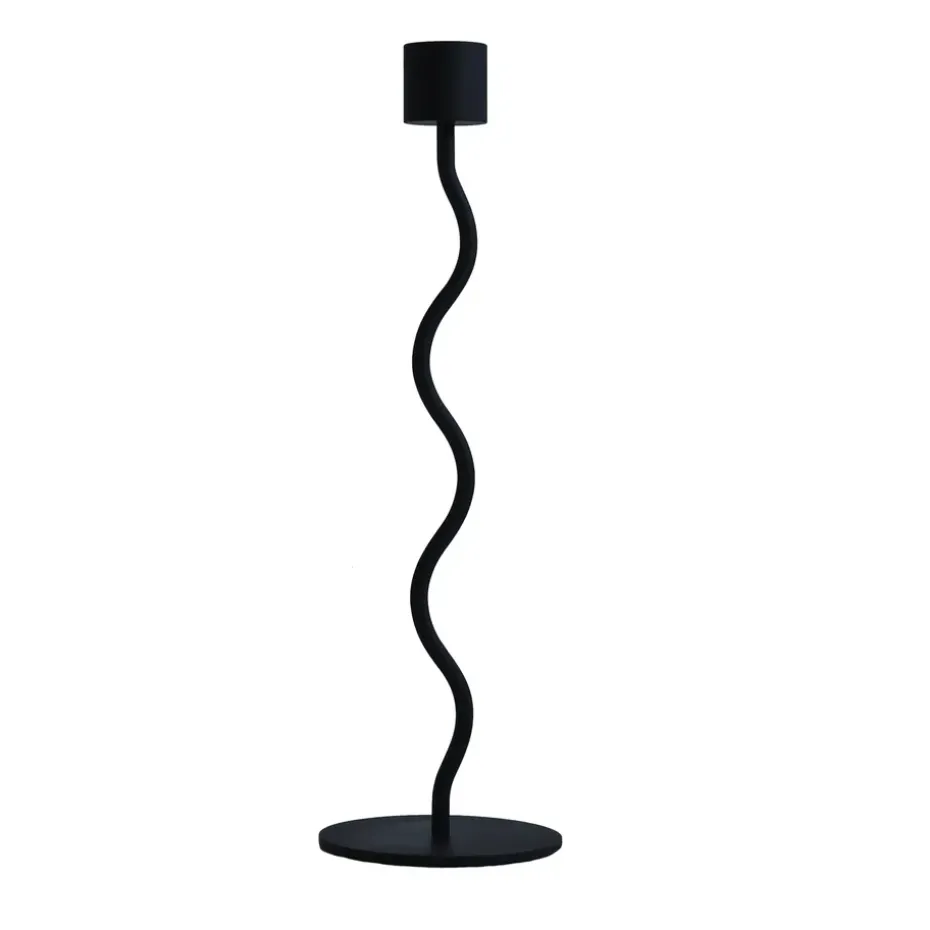 Candelabro Curved 26 cm, Black