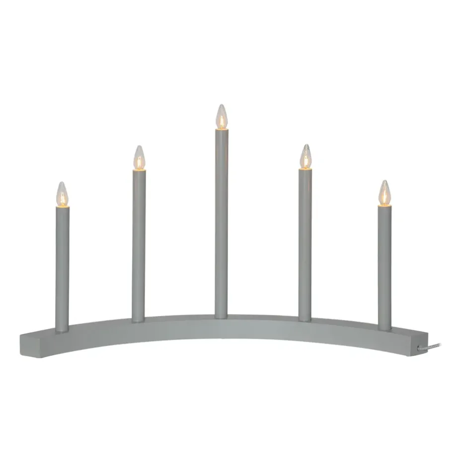 Candelabro de adviento Accent, gris