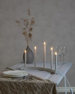 Candelabro de adviento Accent, gris