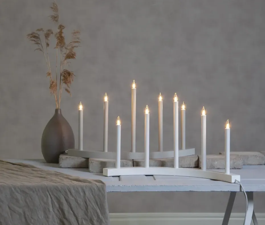 Candelabro de adviento Accent, gris