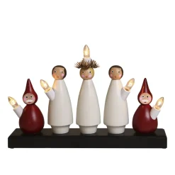 Candelabro de Adviento Lucia Choir, blanco-rojo