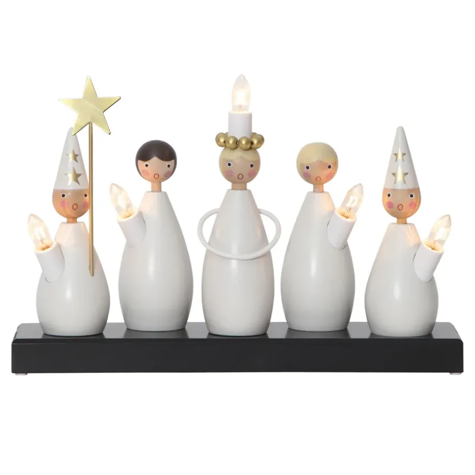 Candelabro de Adviento Lucia Choir, Blanco