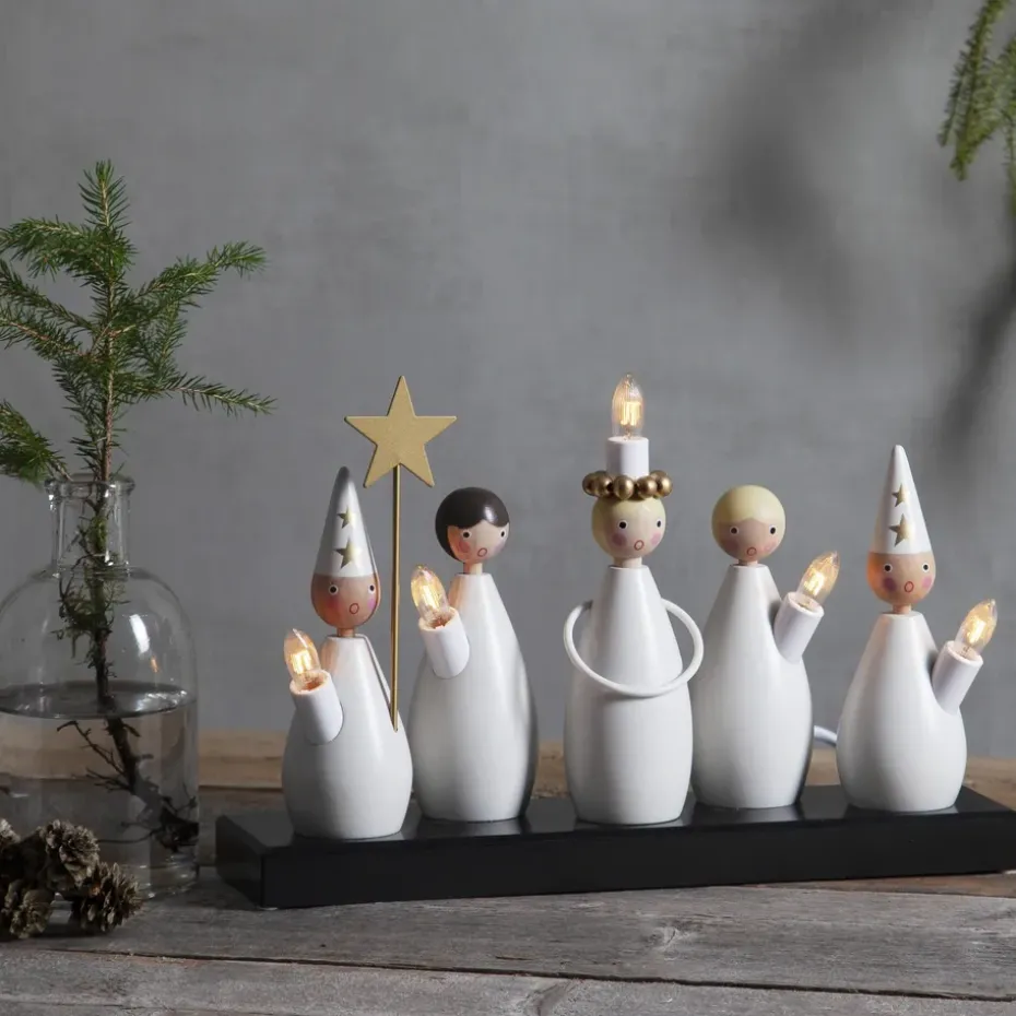 Candelabro de Adviento Lucia Choir, Blanco