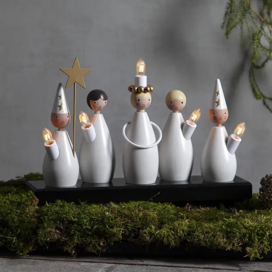 Candelabro de Adviento Lucia Choir, Blanco