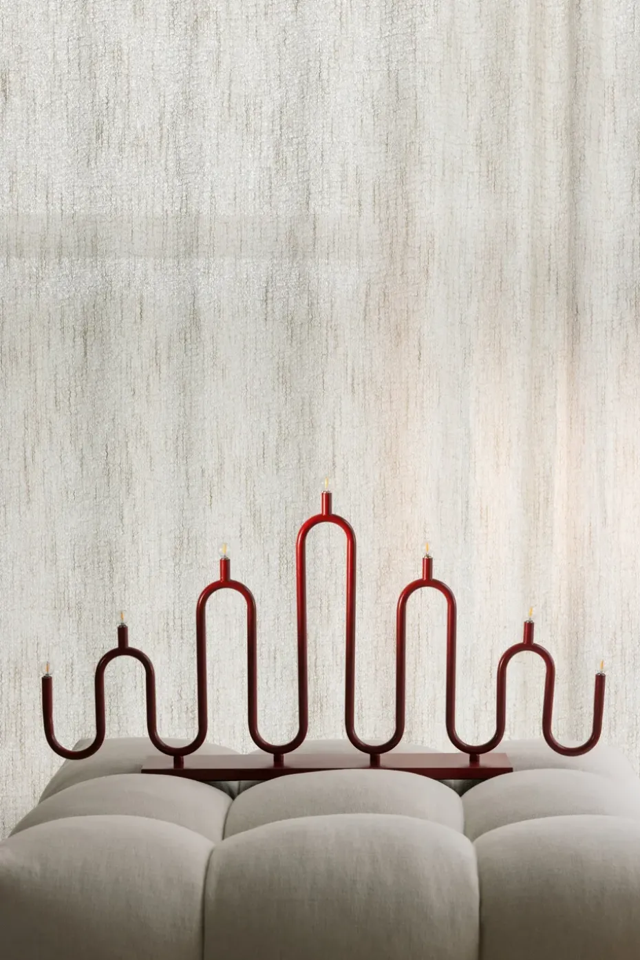 Candelabro de Adviento Noel 7, Rojo