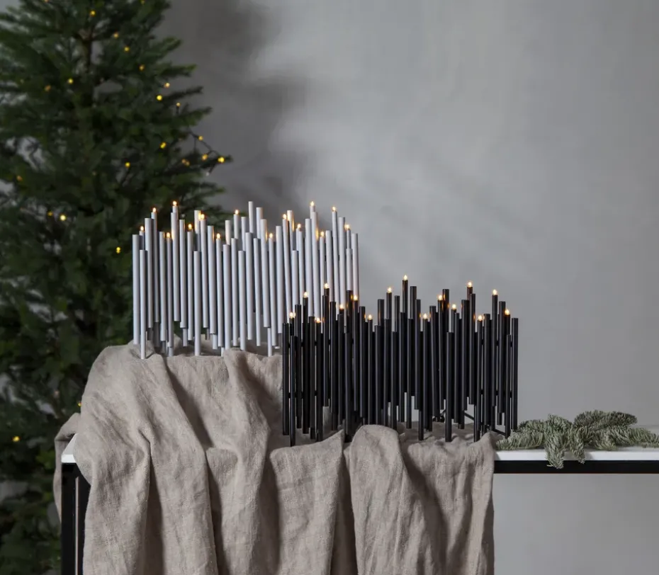 Candelabro de Adviento Note 25x35 cm, gris