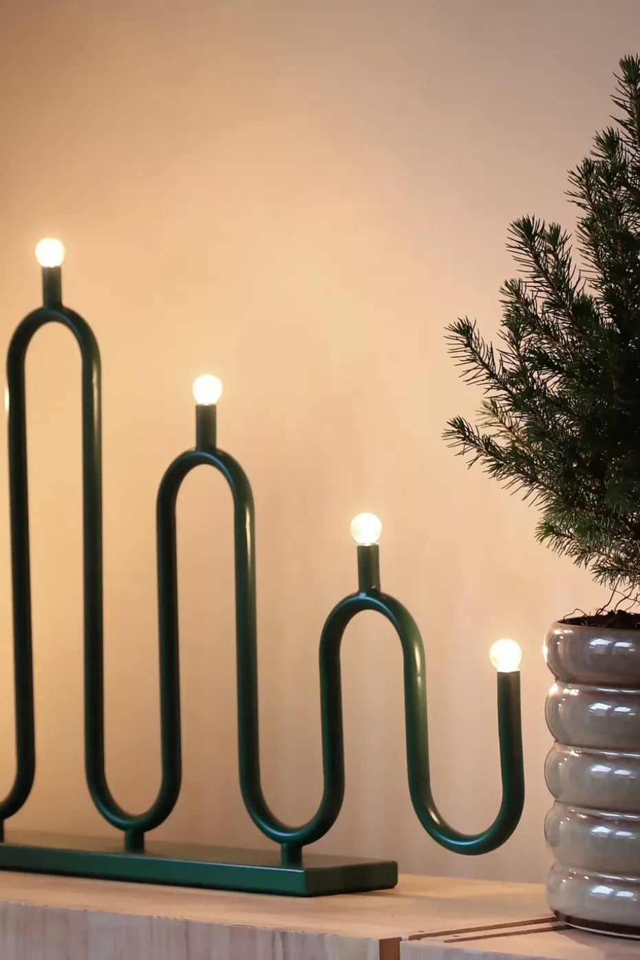 Candelabro de Adviento Noel 7, Verde