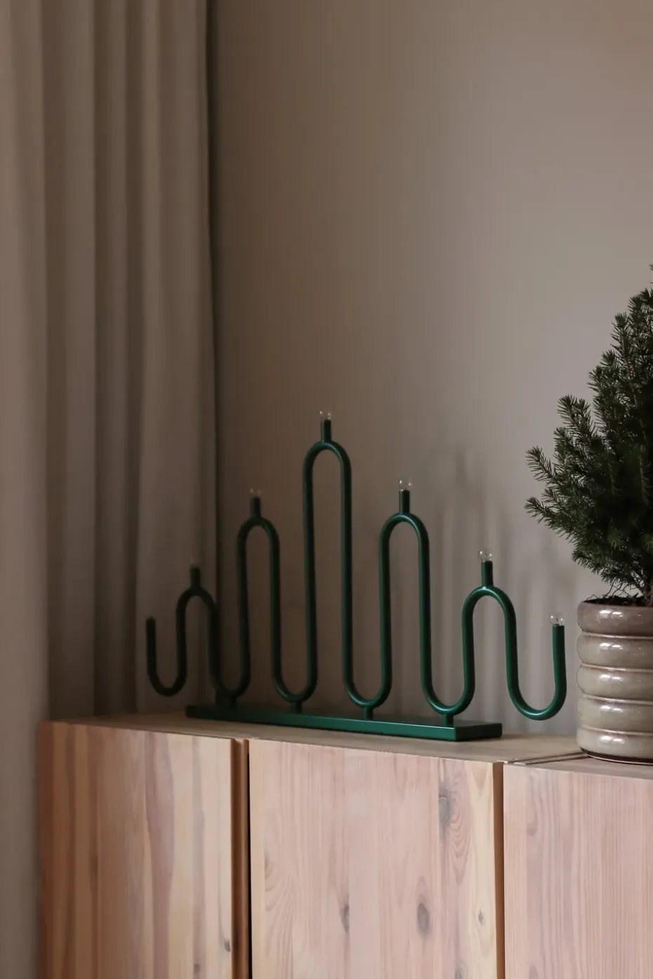 Candelabro de Adviento Noel 7, Verde