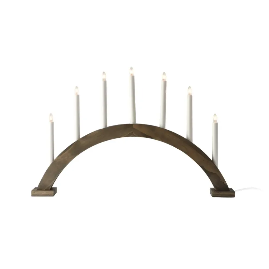 Candelabro de Adviento Sky arco 41 cm, teñido oscuro