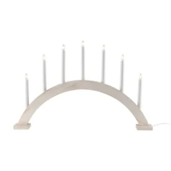 Candelabro de Adviento Sky arco 41 cm, esmaltado blanco