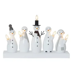 Candelabro de Adviento Snowman, blanco
