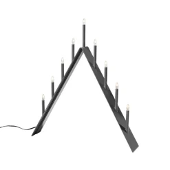 Candelabro de Adviento Spica 9, Gris oscuro, led