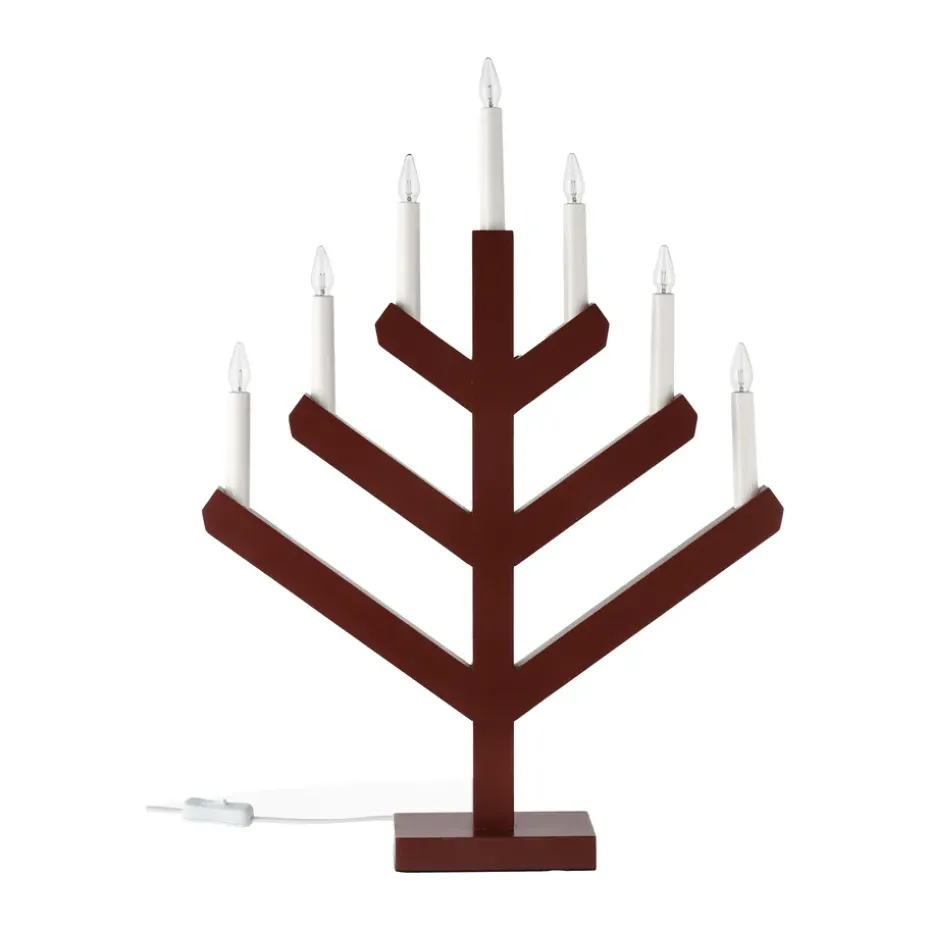 Candelabro de AdvientoPine 62 cm, Rojo