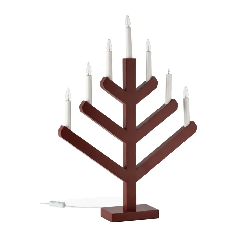 Candelabro de AdvientoPine 62 cm, Rojo