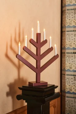 Candelabro de AdvientoPine 62 cm, Rojo