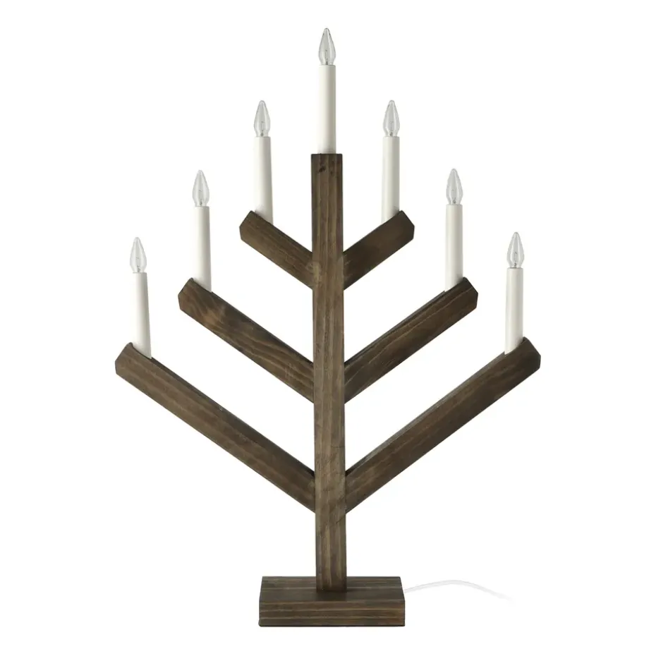 Candelabro de AdvientoPine 62 cm, teñido oscuro