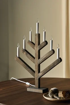 Candelabro de AdvientoPine 62 cm, teñido oscuro