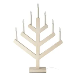 Candelabro de AdvientoPine 62 cm, esmaltado blanco
